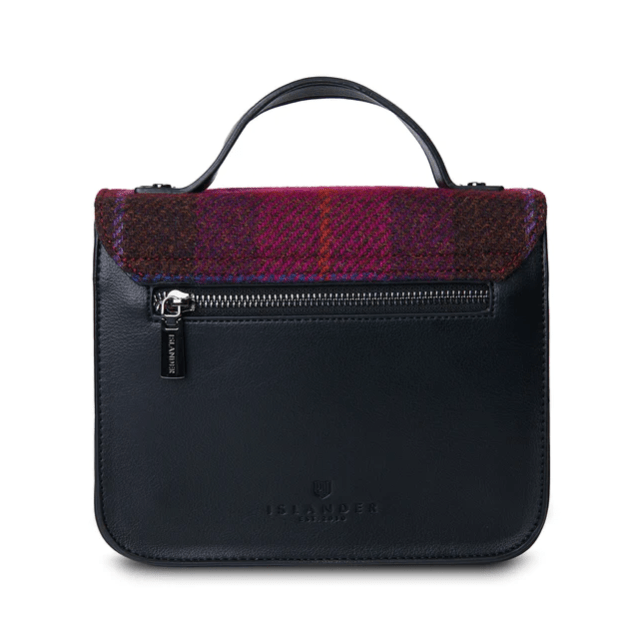 Islander Harris Tweed Mini Calton Satchel 'Blue Tartan' - The Celtic Gift Store - Handbags