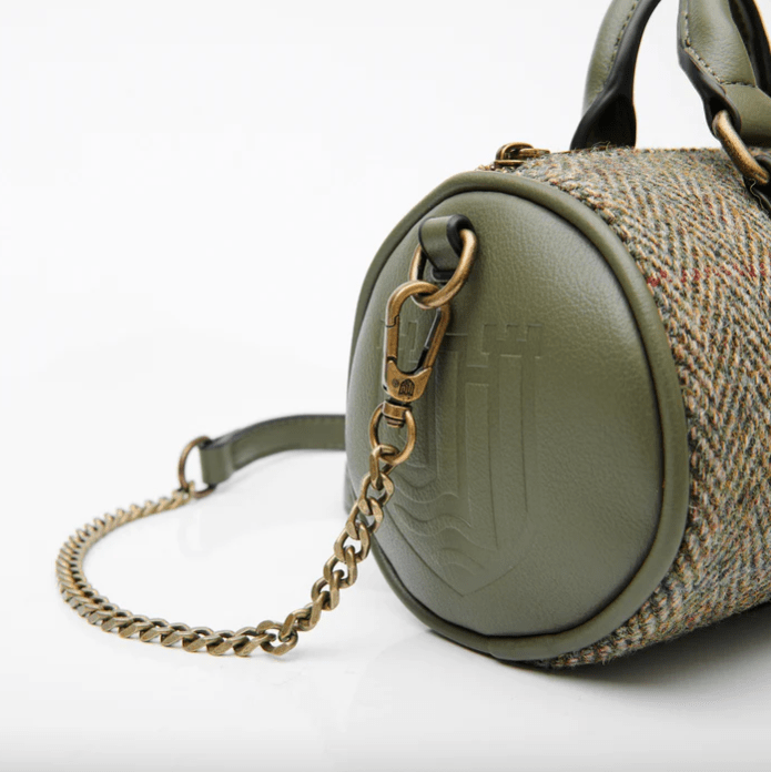 Islander Harris Tweed Mini Duffle Bag 'Mint Tartan' - The Celtic Gift Store - Handbags