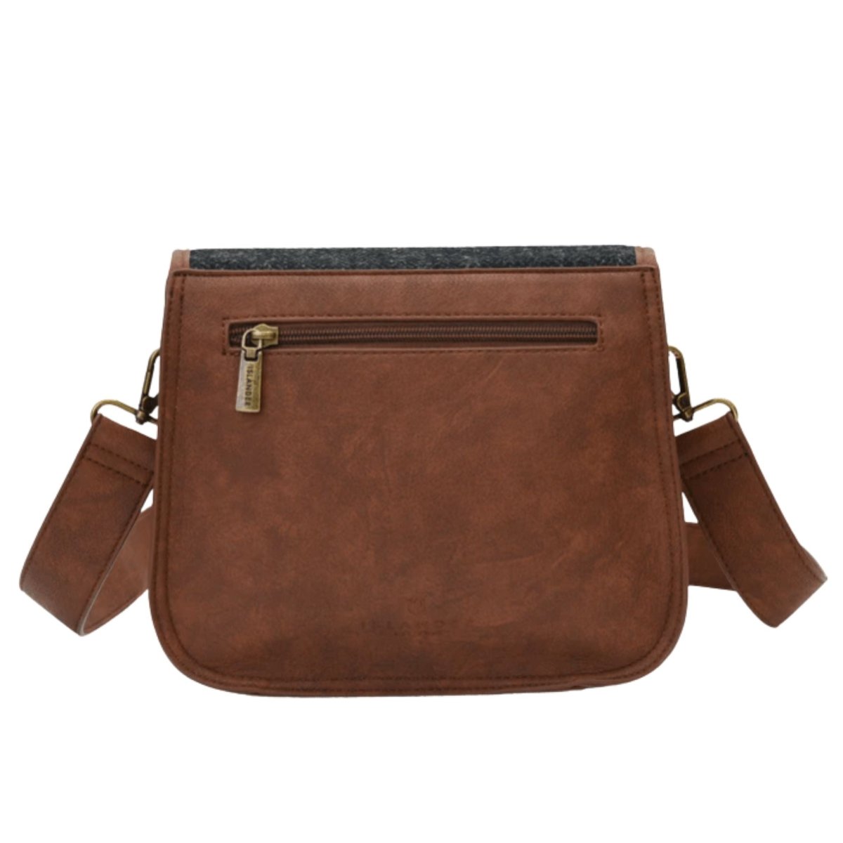 Islander Harris Tweed Saddle Bag 'Navy Over Check'