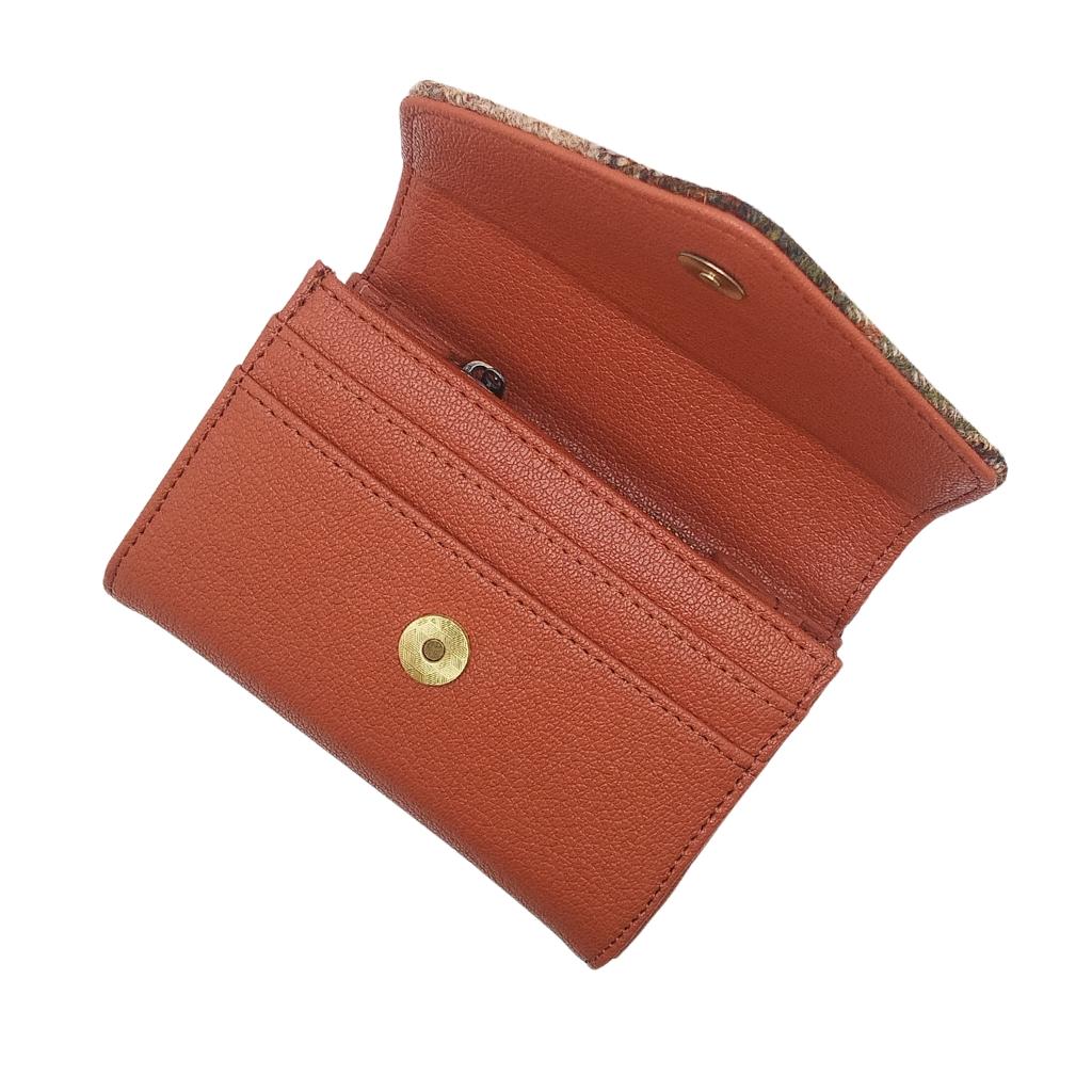 Islander Harris Tweed Small Clasp Clutch Purse 'Chestnut Tartan'