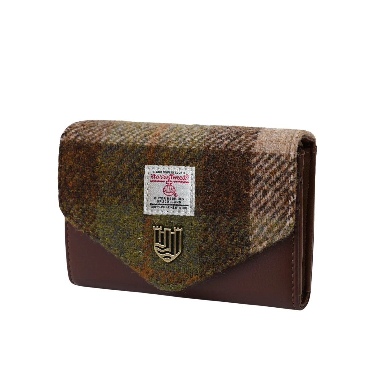 Islander Harris Tweed Small Clasp Clutch Purse 'Chestnut Tartan'