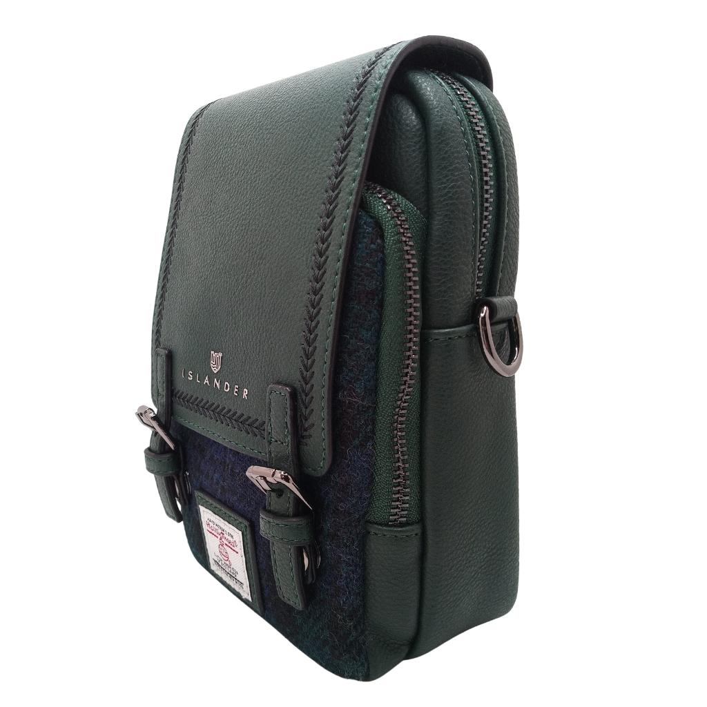 Islander Harris Tweed The Baby Jura Crossbody Bag 'Black Watch Tartan' by Islander - Handbags