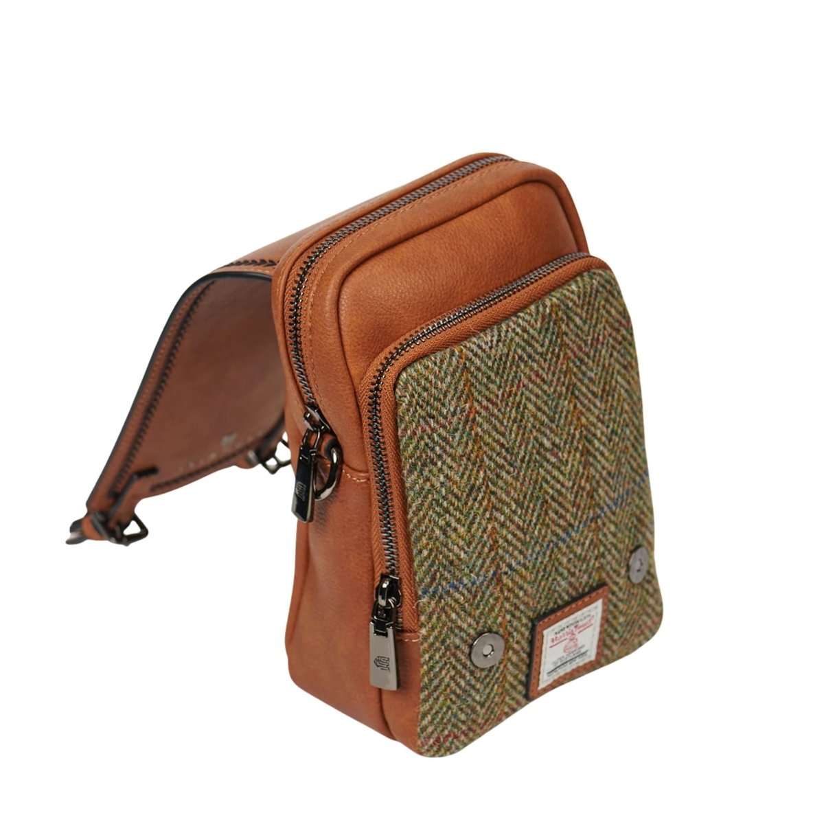 Islander Harris Tweed The Baby Jura Crossbody Bag 'Chestnut Herringbone'