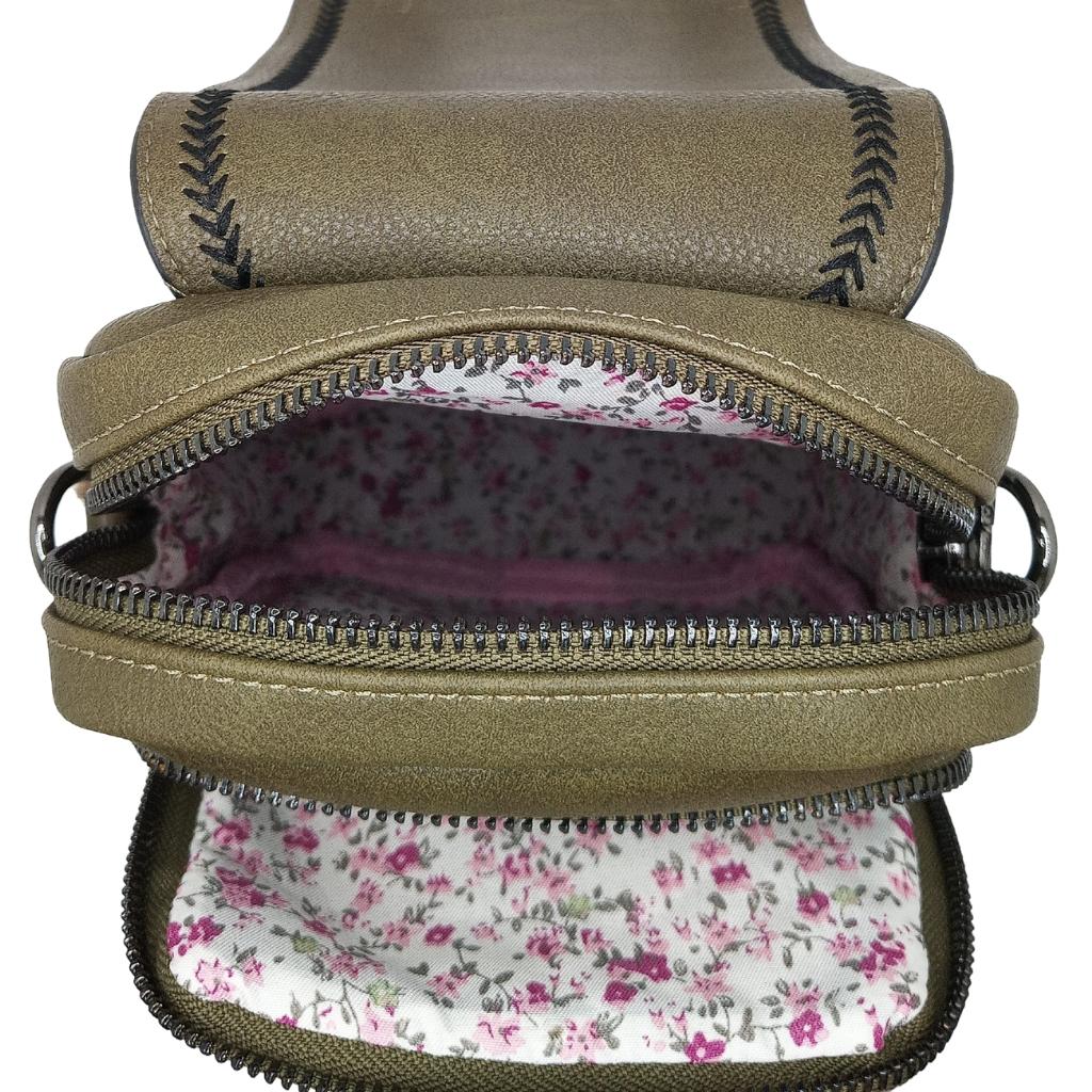 Islander Harris Tweed The Baby Jura Crossbody Bag 'Chestnut Herringbone' by Islander - Handbags