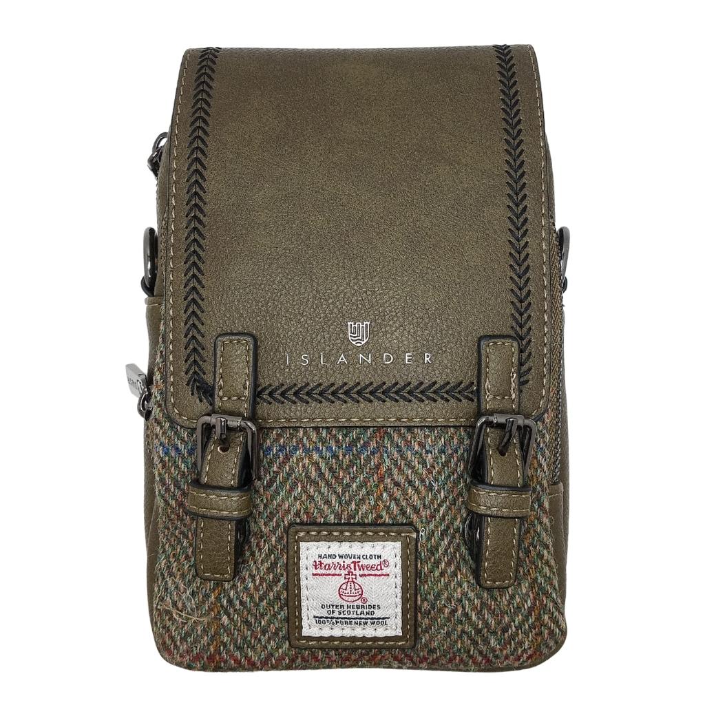 Islander Harris Tweed The Baby Jura Crossbody Bag 'Chestnut Herringbone' by Islander - Handbags