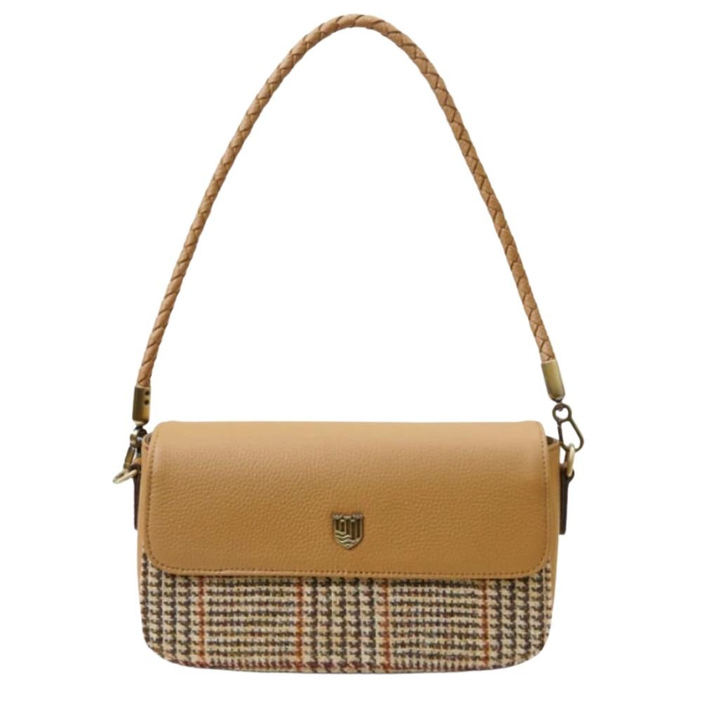 Islander Harris Tweed The Caithness Clutch 'Beige Dogtooth' - The Celtic Gift Store - Handbags