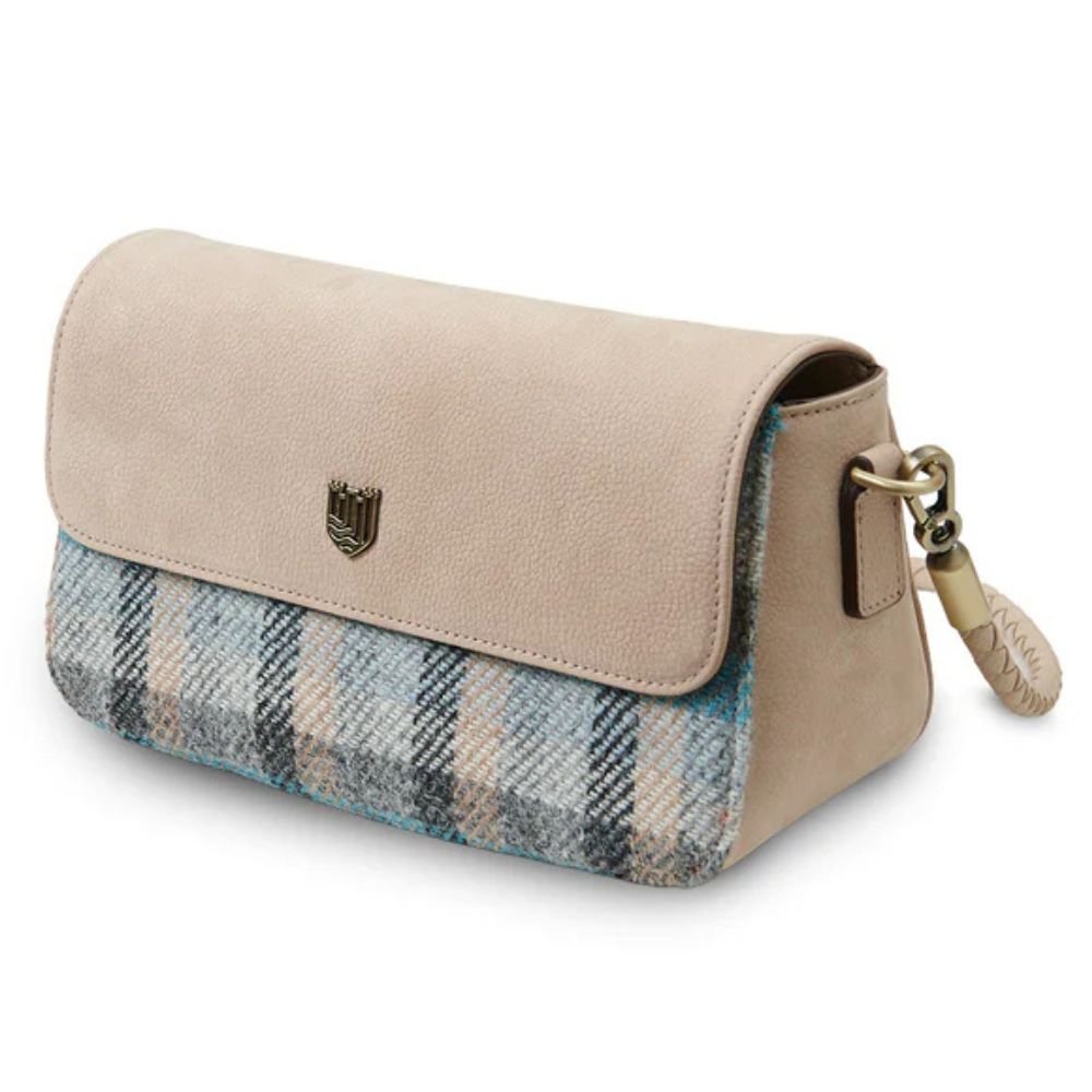 Islander Harris Tweed The Caithness Clutch 'Beige Dogtooth'
