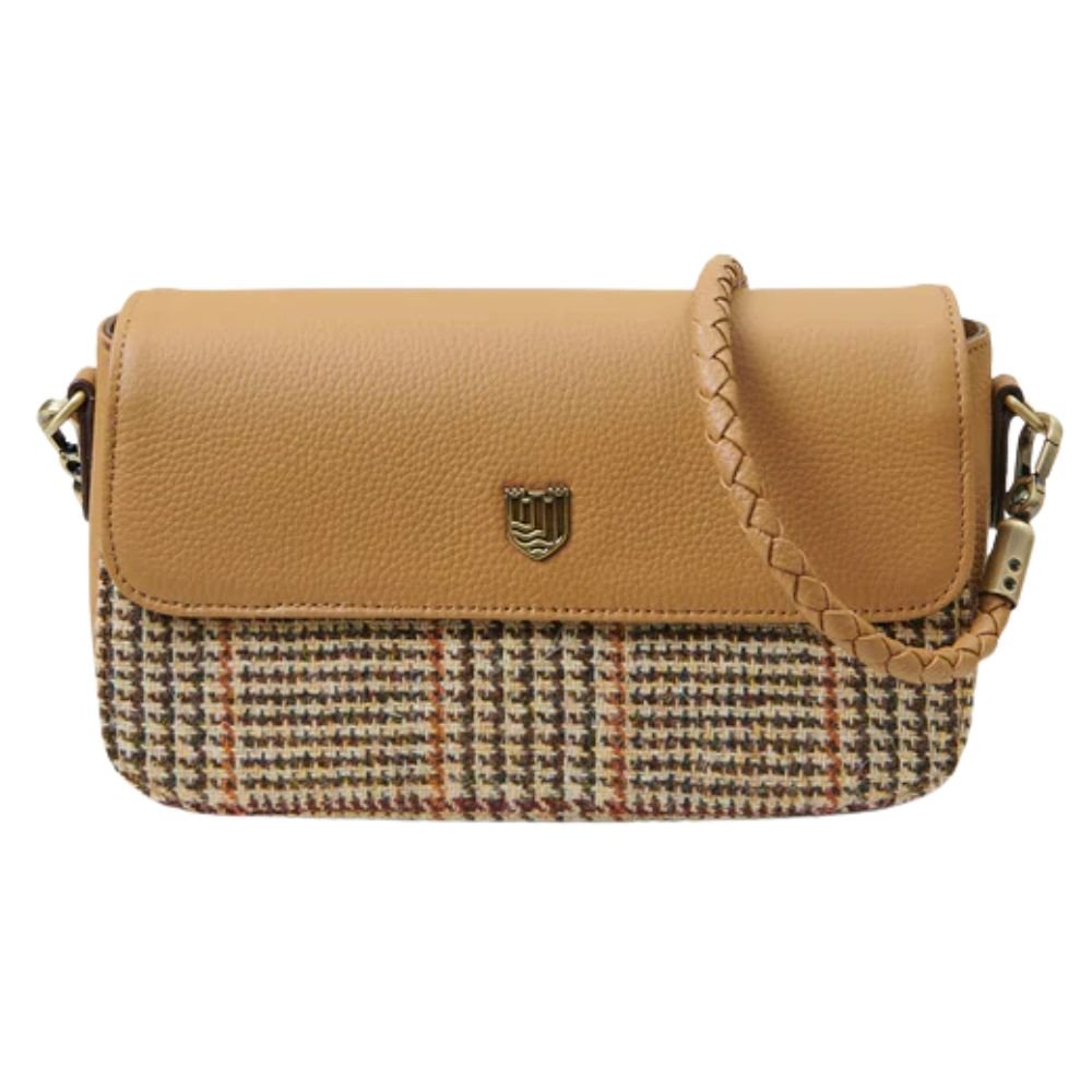 Islander Harris Tweed The Caithness Clutch 'Beige Dogtooth'