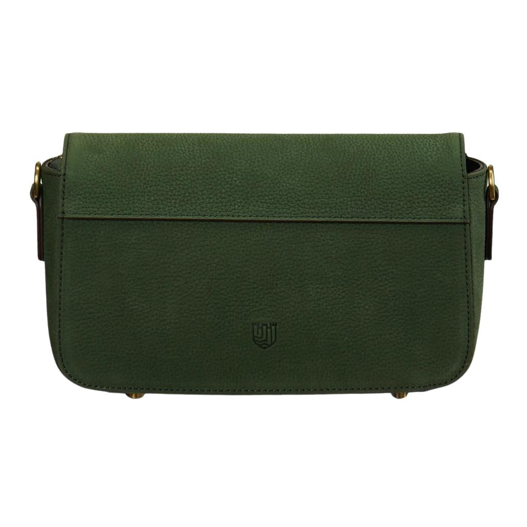 Islander Harris Tweed The Caithness Clutch 'Dark Green Herringbone'