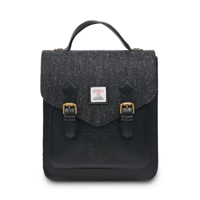 Islander Harris Tweed The Calton Backpack 'Black Herringbone' - The Celtic Gift Store - Handbags