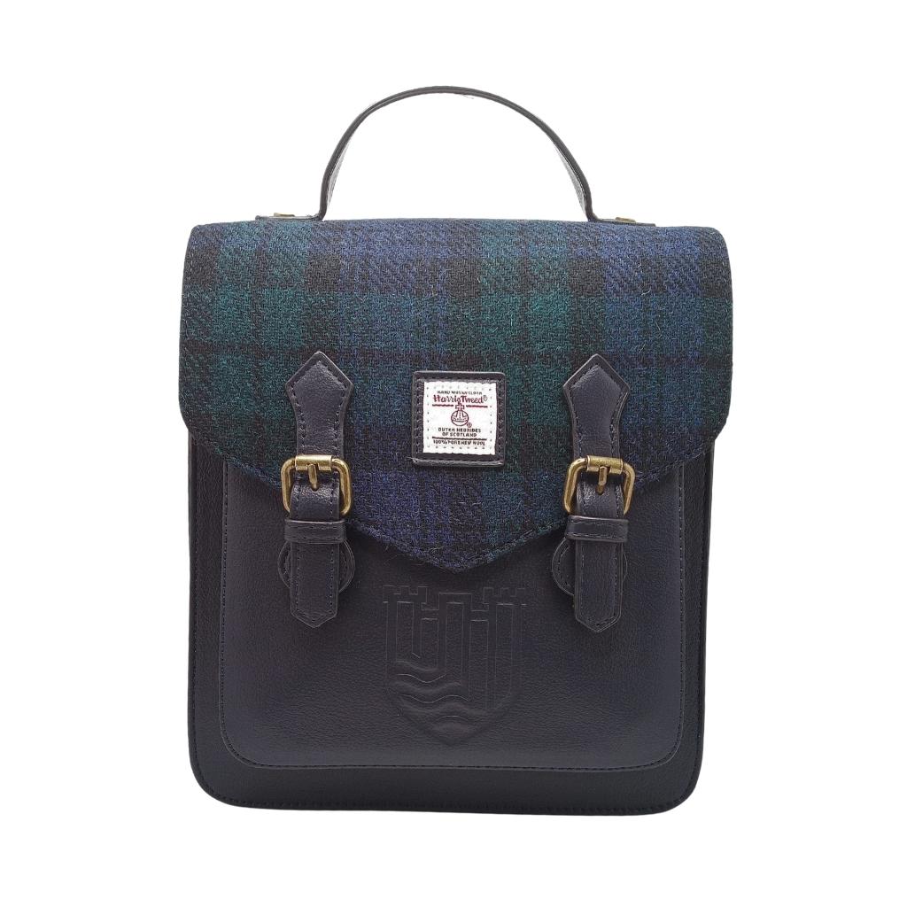 Islander Harris Tweed The Calton Backpack 'Blackwatch Tartan' by Islander - Handbags