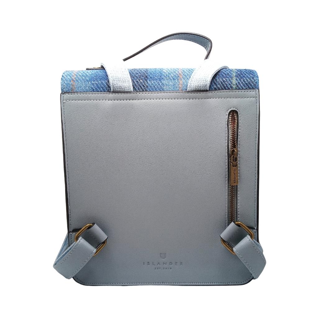 Islander Harris Tweed The Calton Backpack 'Blue Tartan' by Islander - Handbags
