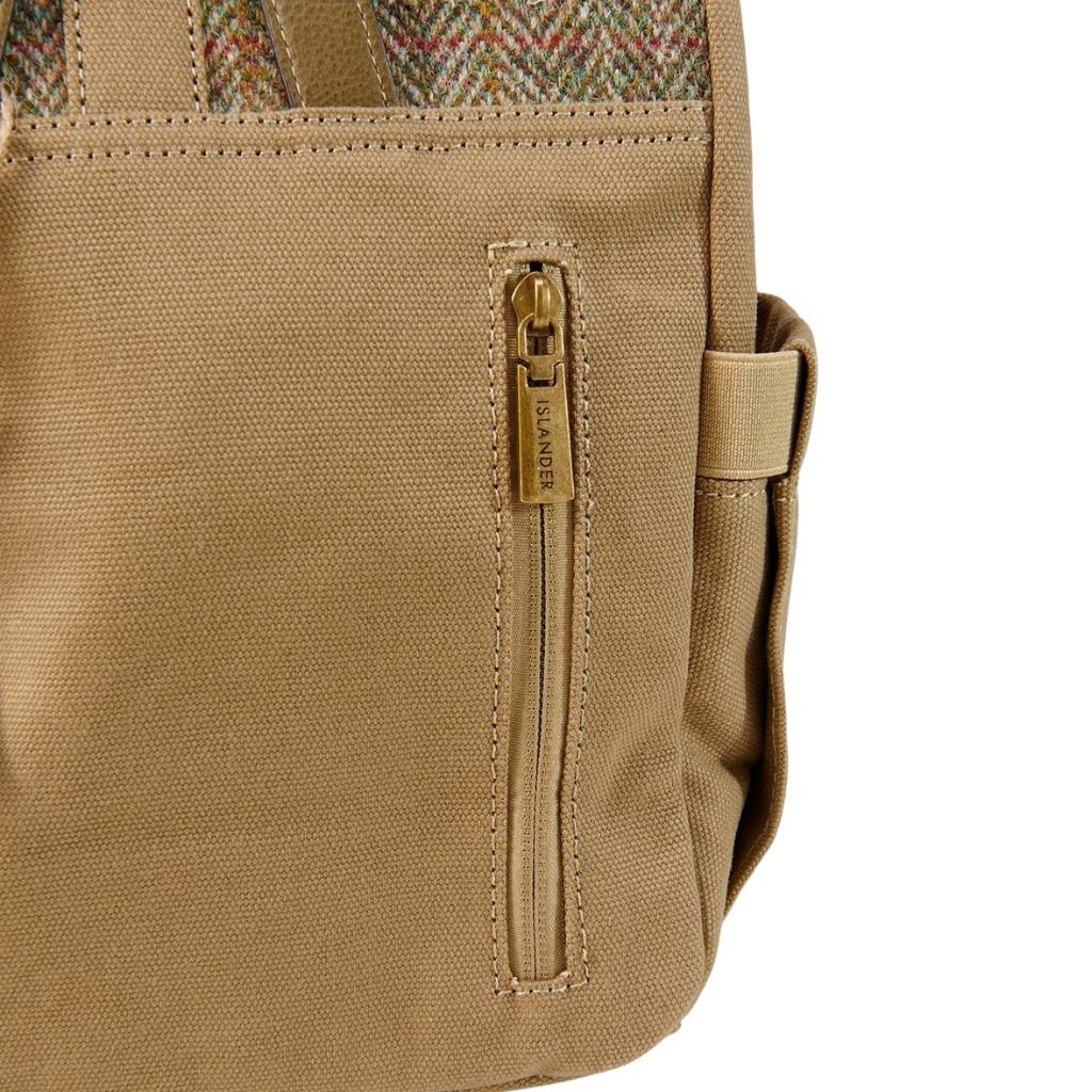 Islander Harris Tweed The Canvas Lunch Bag - Chestnut Herringbone