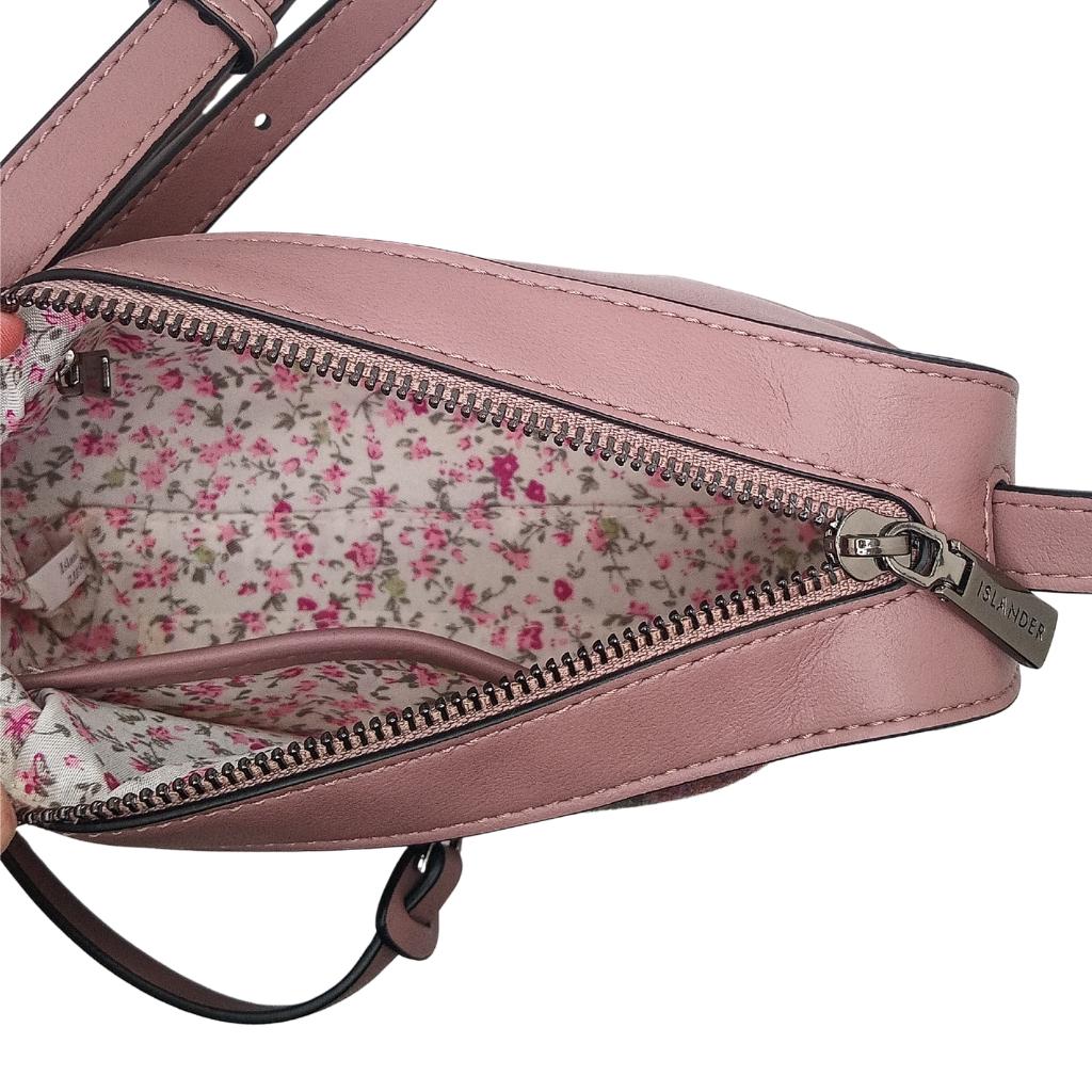 Islander Harris Tweed The Harley Crossbody 'Pink and Green Tartan'