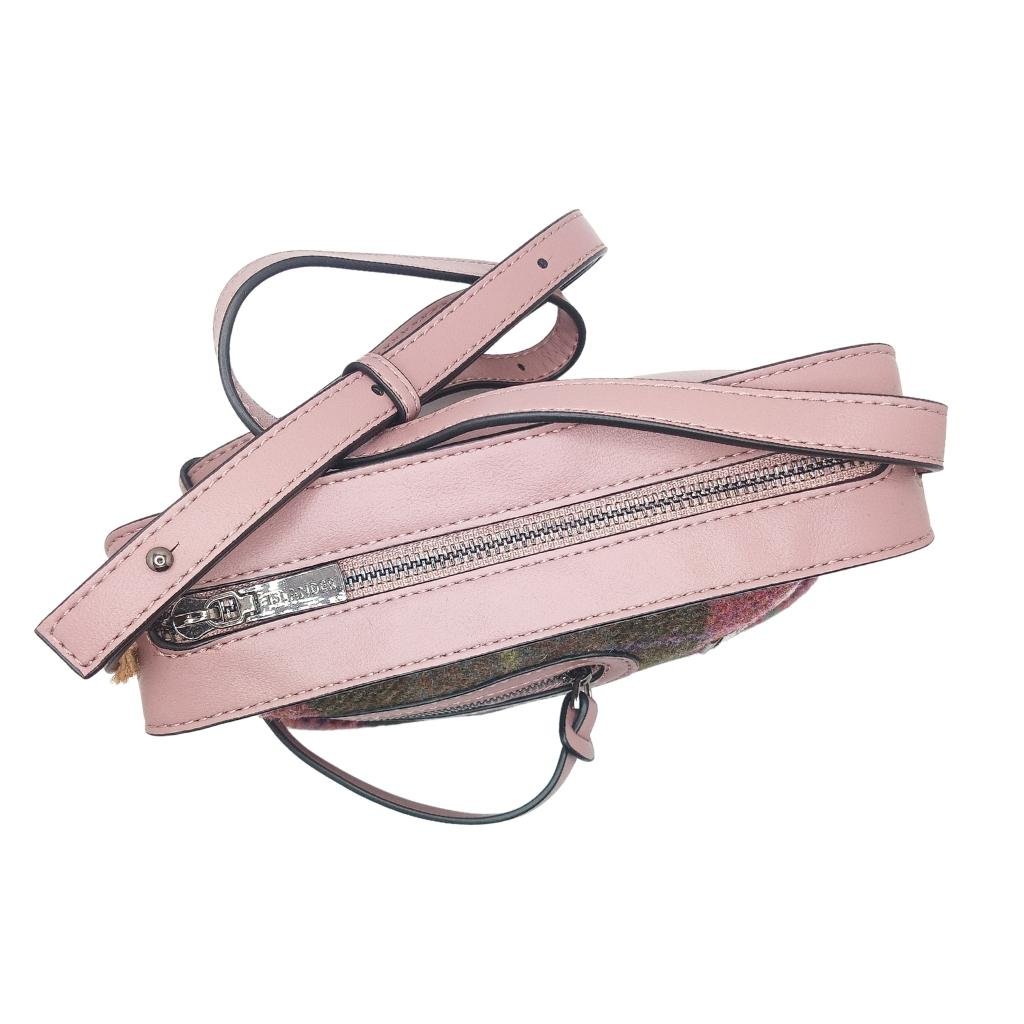 Islander Harris Tweed The Harley Crossbody 'Pink and Green Tartan'