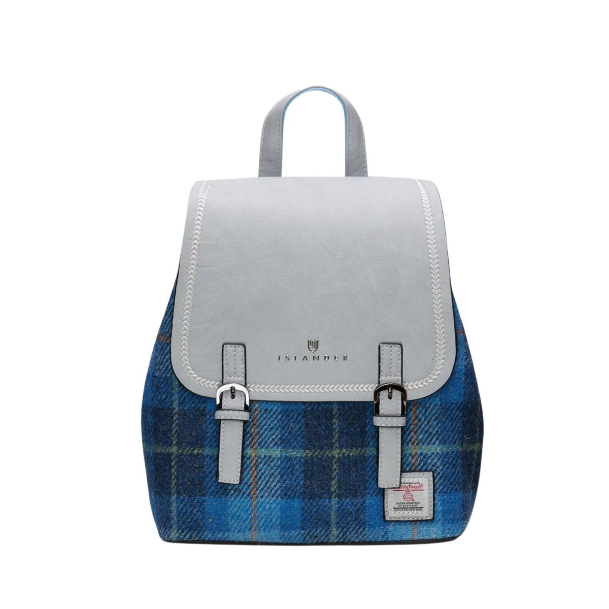 Islander Harris Tweed The Jura Backpack 'Blue Tartan'