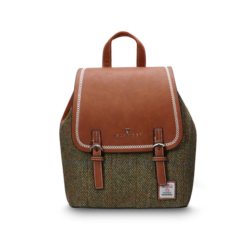 Islander Harris Tweed The Jura Backpack 'Chestnut Herringbone'