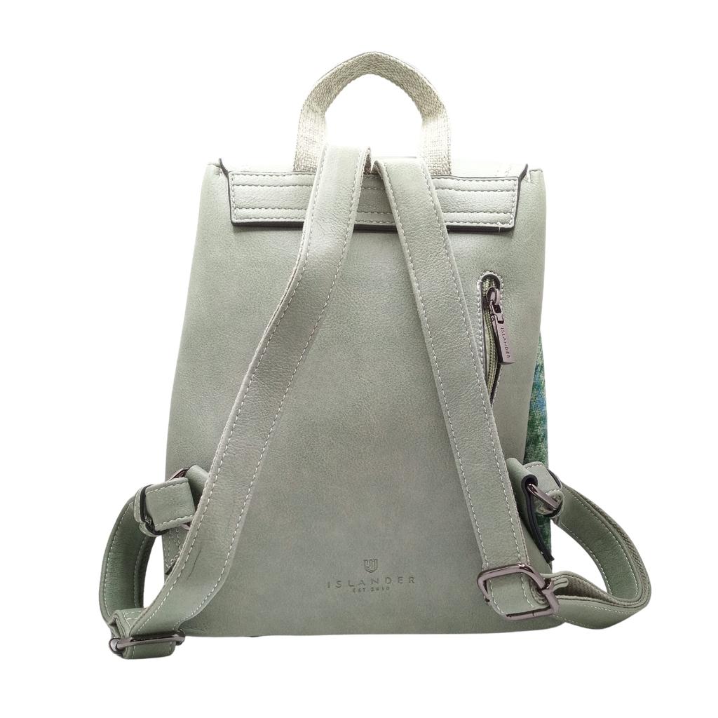 Islander Harris Tweed The Jura Backpack 'Mint Check' by Islander - Handbags