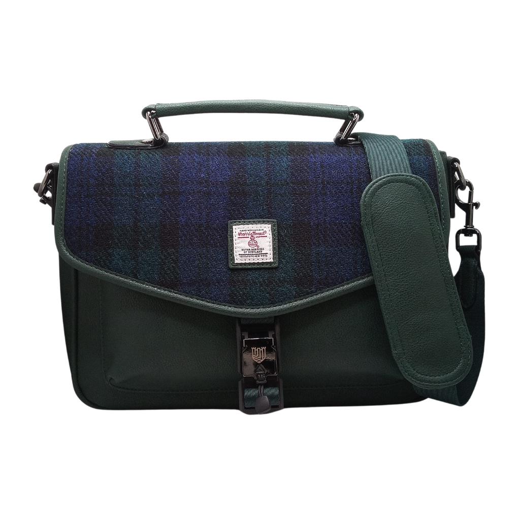 Islander Harris Tweed The Mini Laptop Bag 'Black Watch Tartan' by Islander - Handbags