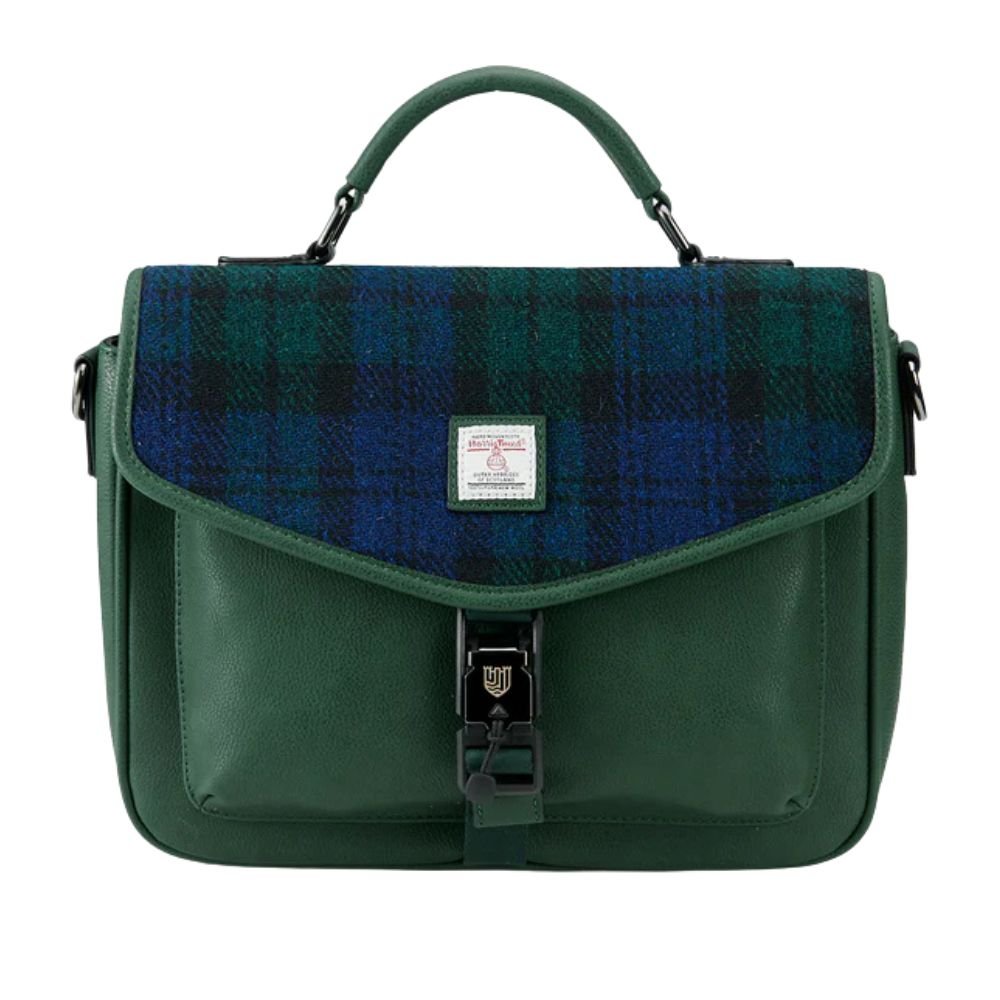 Islander Harris Tweed The Mini Laptop Bag 'Black Watch Tartan' - The Celtic Gift Store - Handbags