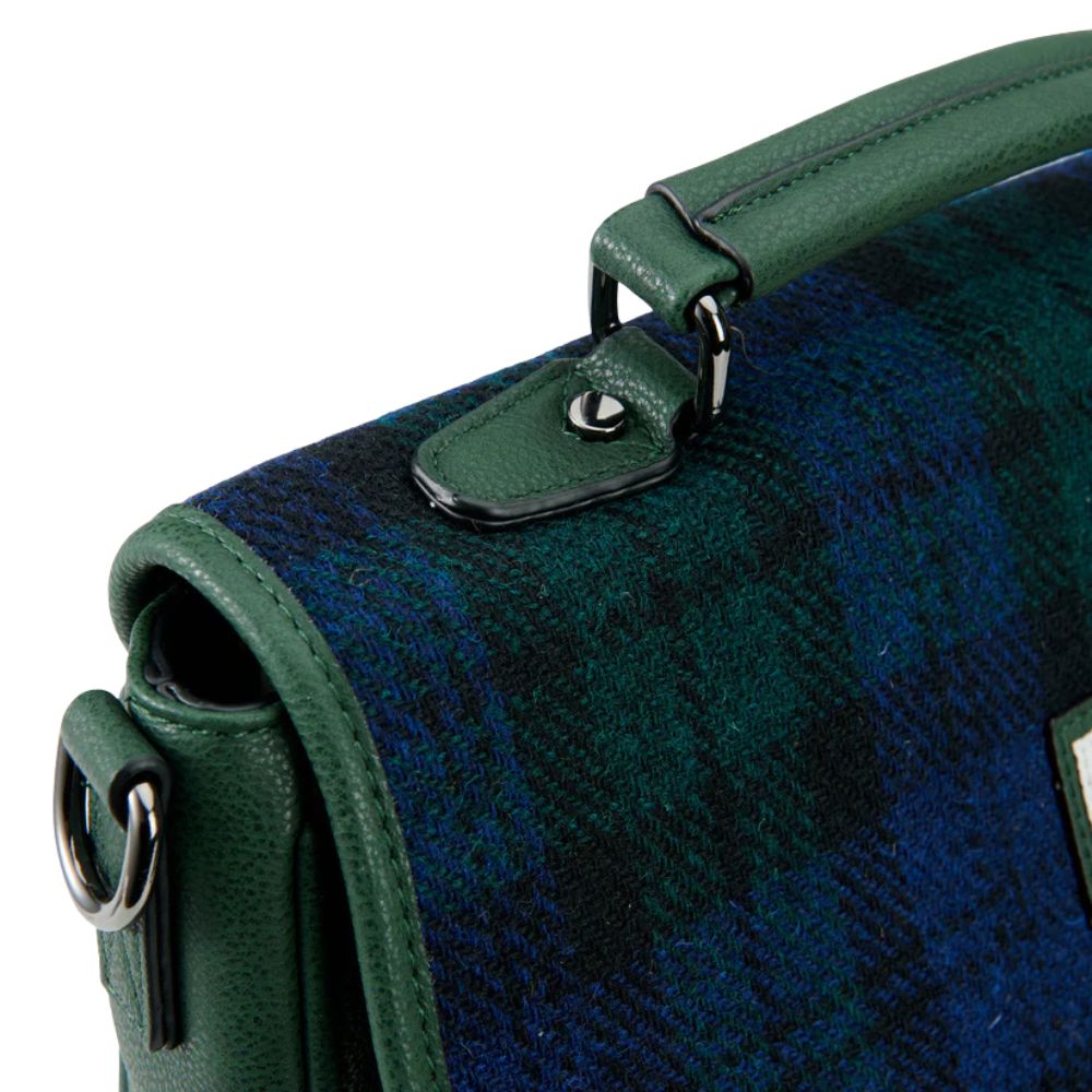 Islander Harris Tweed The Mini Laptop Bag 'Black Watch Tartan'