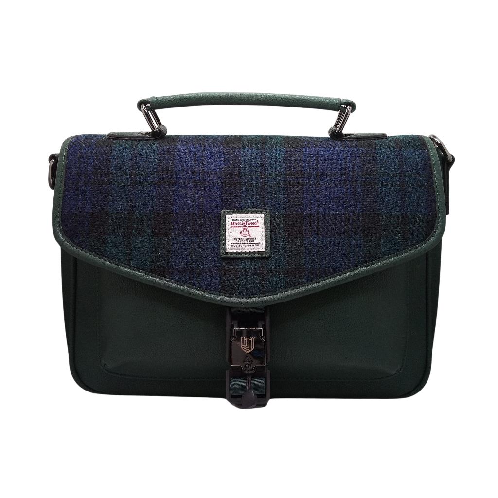 Islander Harris Tweed The Mini Laptop Bag 'Black Watch Tartan' by Islander - Handbags