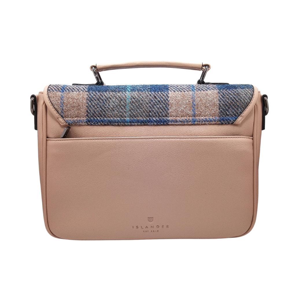 Islander Harris Tweed The Mini Laptop Bag 'Navy Beige Tartan' by Islander - Handbags