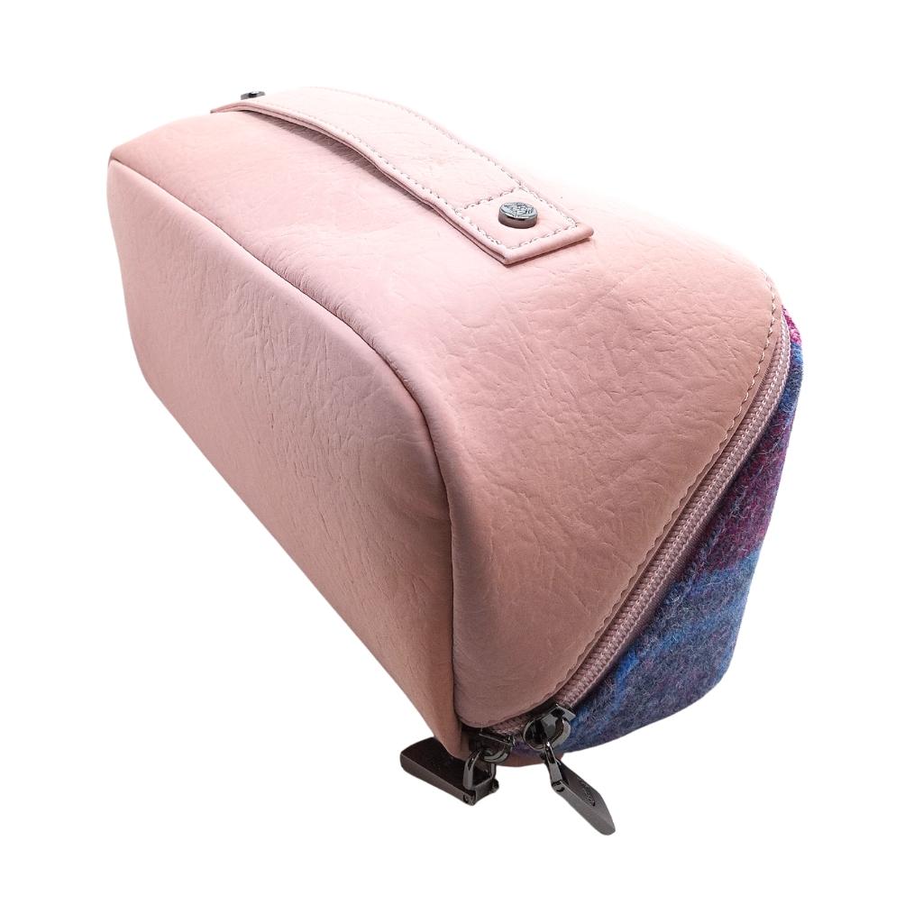 Islander Harris Tweed Toiletry Bag 'Pink and Blue Tartan' by Islander - Health & Beauty