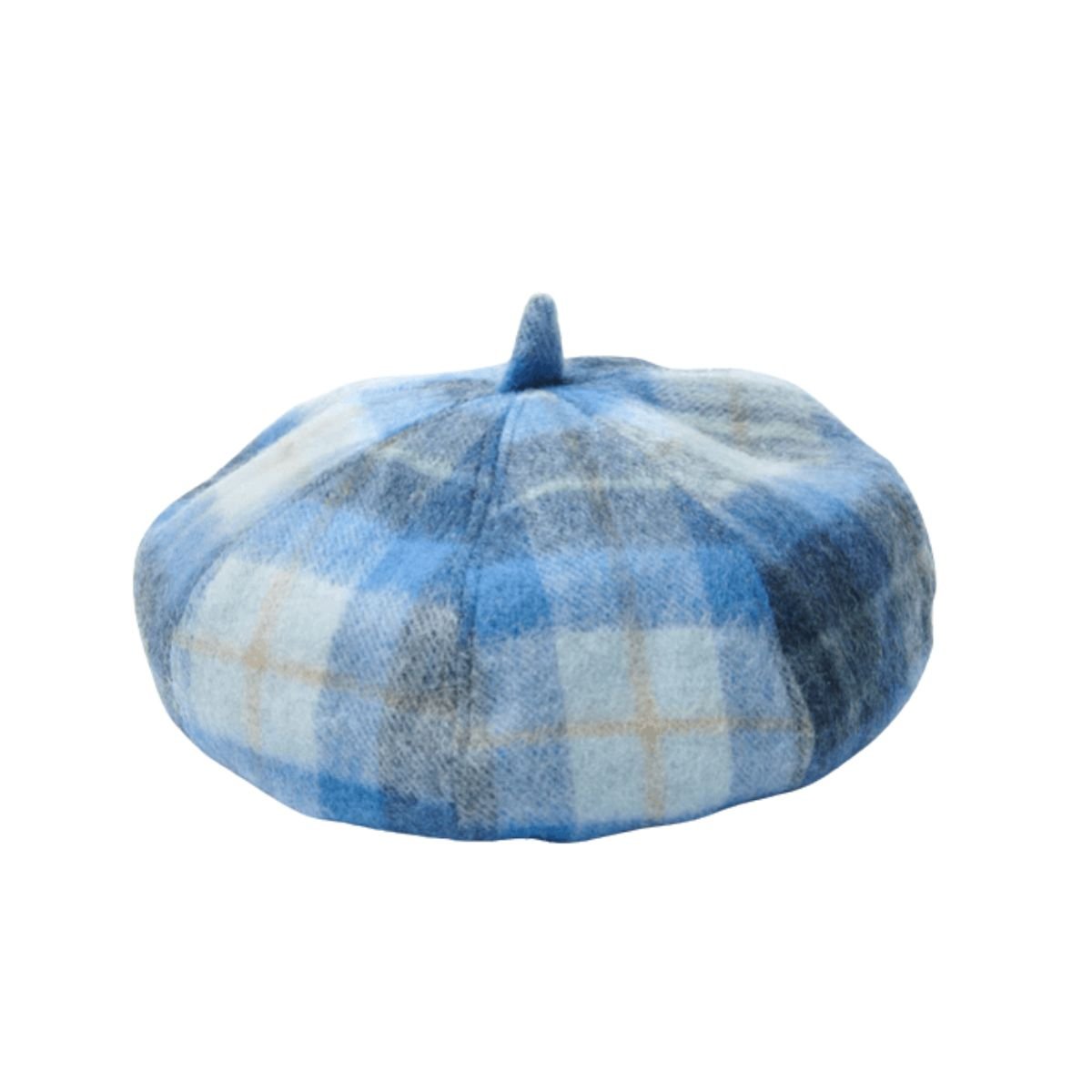 Islander Lambswool Bunnet Hat - Blue Tartan