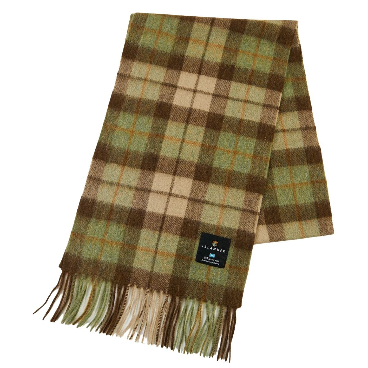 Islander Lambswool Scarf - Chestnut Tartan