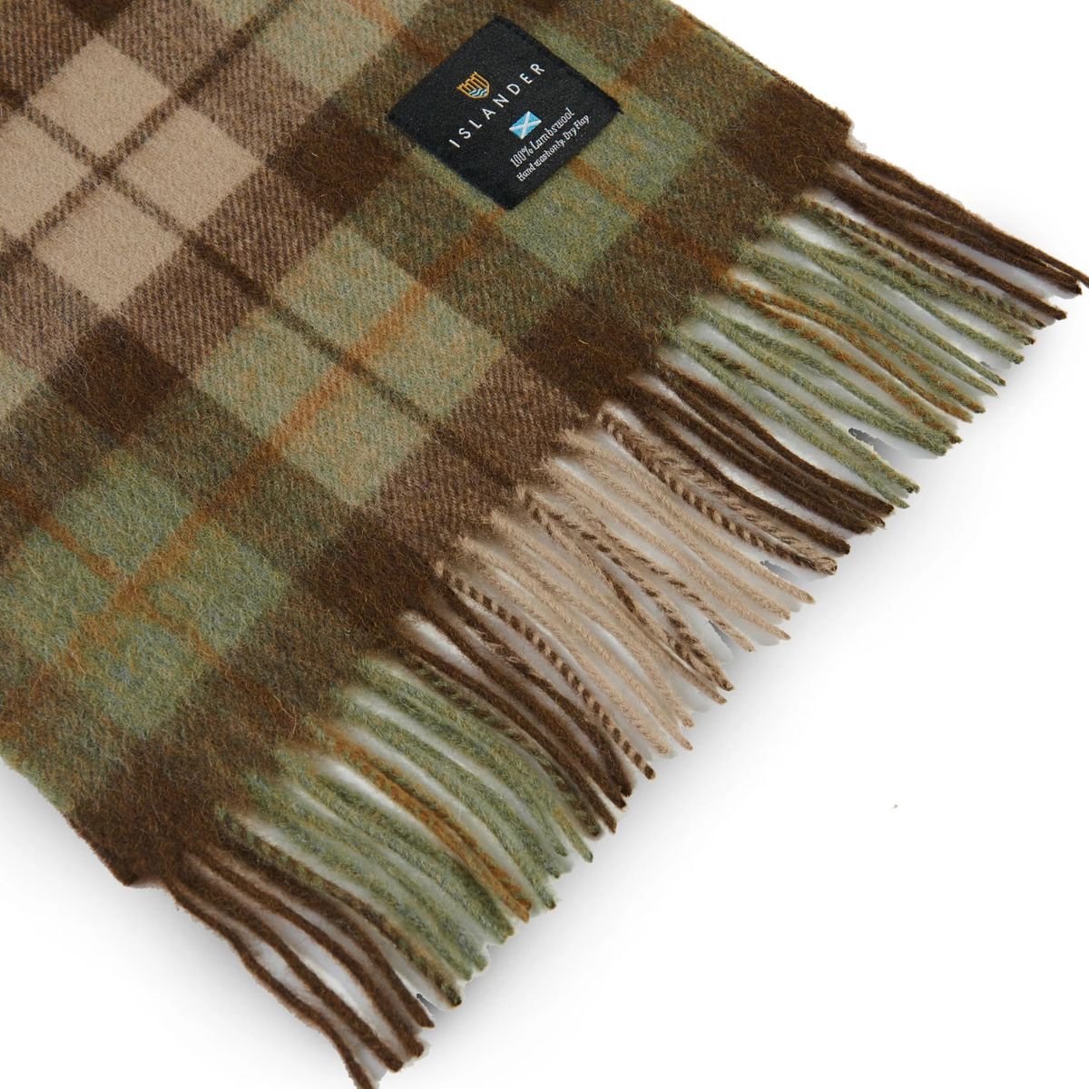 Islander Lambswool Scarf - Chestnut Tartan