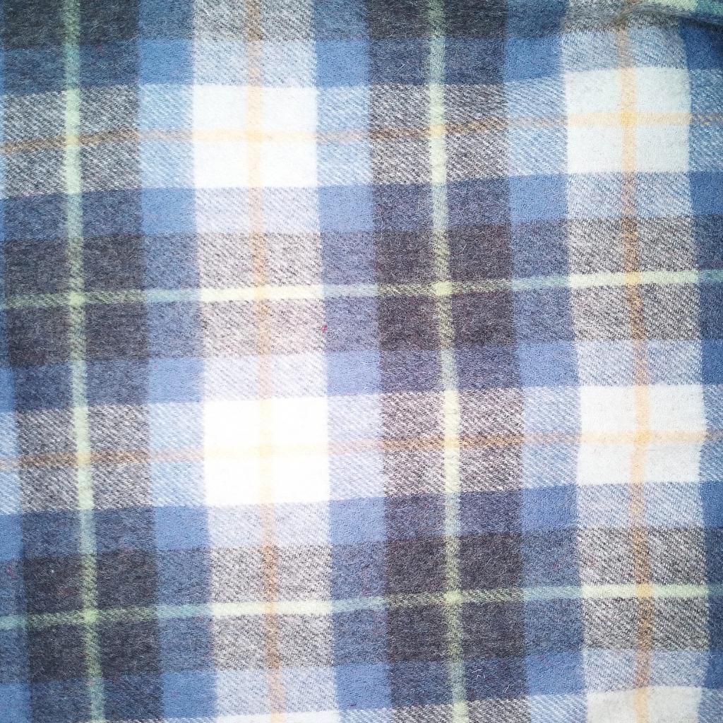 Islander Oversized Lambswool Blanket - Blue Tartan by Islander - Blankets and Bedding