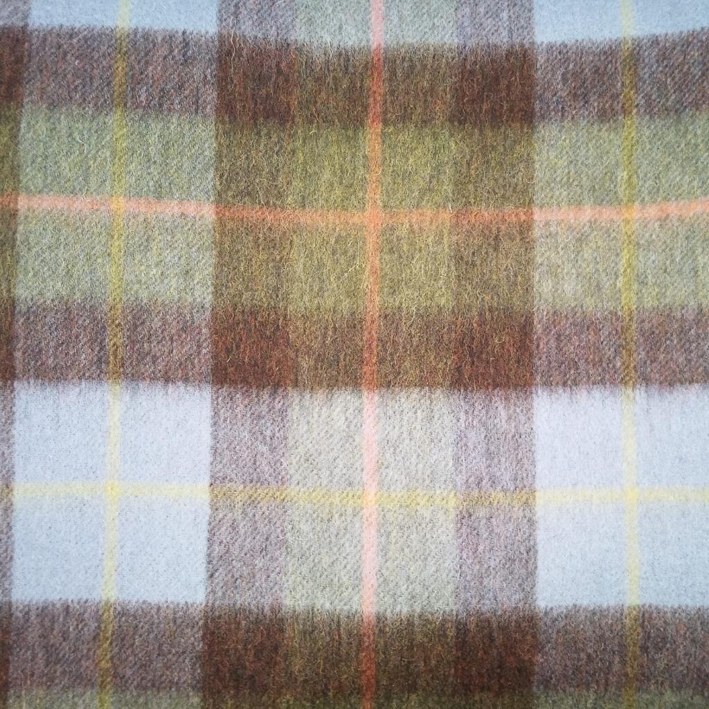 Islander Oversized Lambswool Blanket - Chestnut and Blue Tartan by Islander - Blankets and Bedding