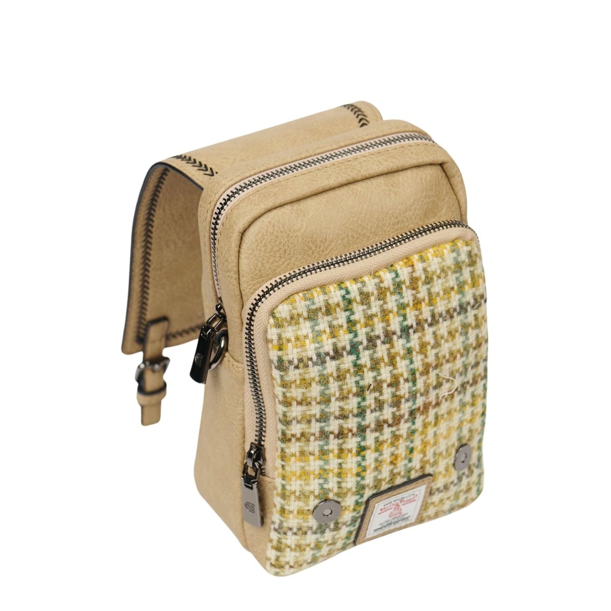 Islander The Baby Jura Crossbody Bag 'Cream and Blue Herringbone'