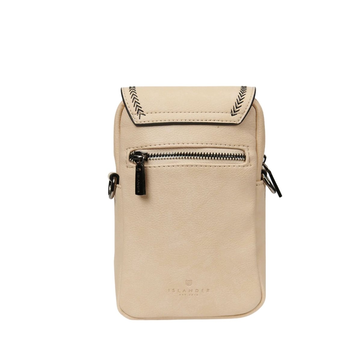 Islander The Baby Jura Crossbody Bag 'Cream and Blue Herringbone'