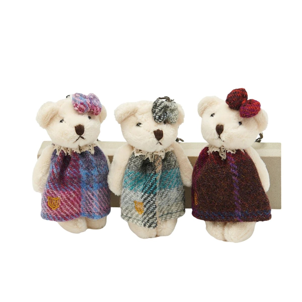 Islander's Tartan Dress Teddy Bear Keychains