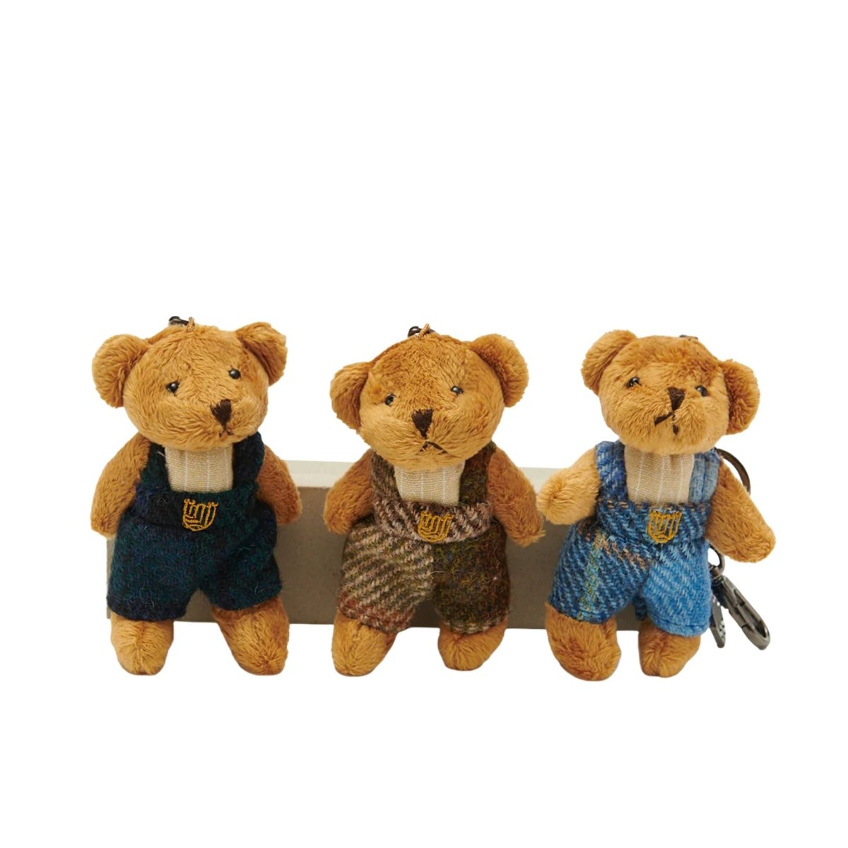 Islander's Tartan Overall Teddy Bear Keychains