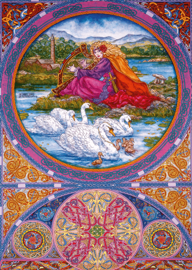 Jim Fitzpatrick - The Singing Swans Jigsaw Puzzle - The Celtic Gift Store - Gift