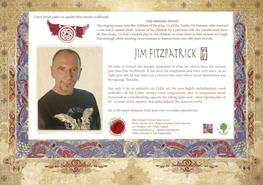 Jim Fitzpatrick - The Singing Swans Jigsaw Puzzle - The Celtic Gift Store - Gift