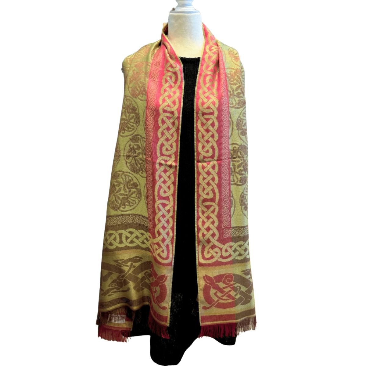 Jimmy Hourihan Boru Celtic Stole - Fuchsia/Green