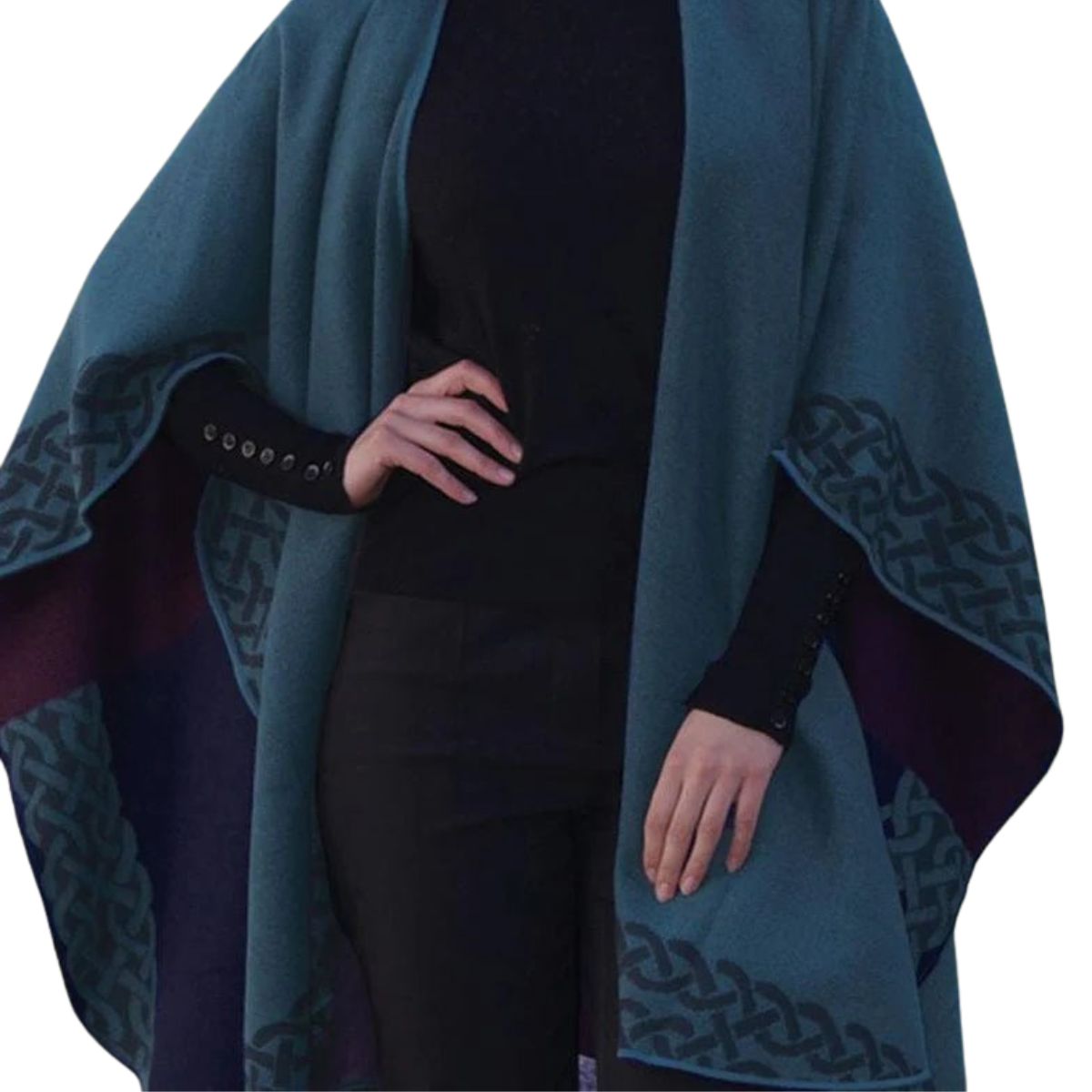 Jimmy Hourihan Celtic Shawl - Blue/Black