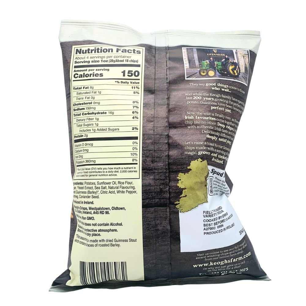 Keogh's Crinkle Cut Guinness Chips- 125g - The Celtic Gift Store - Food