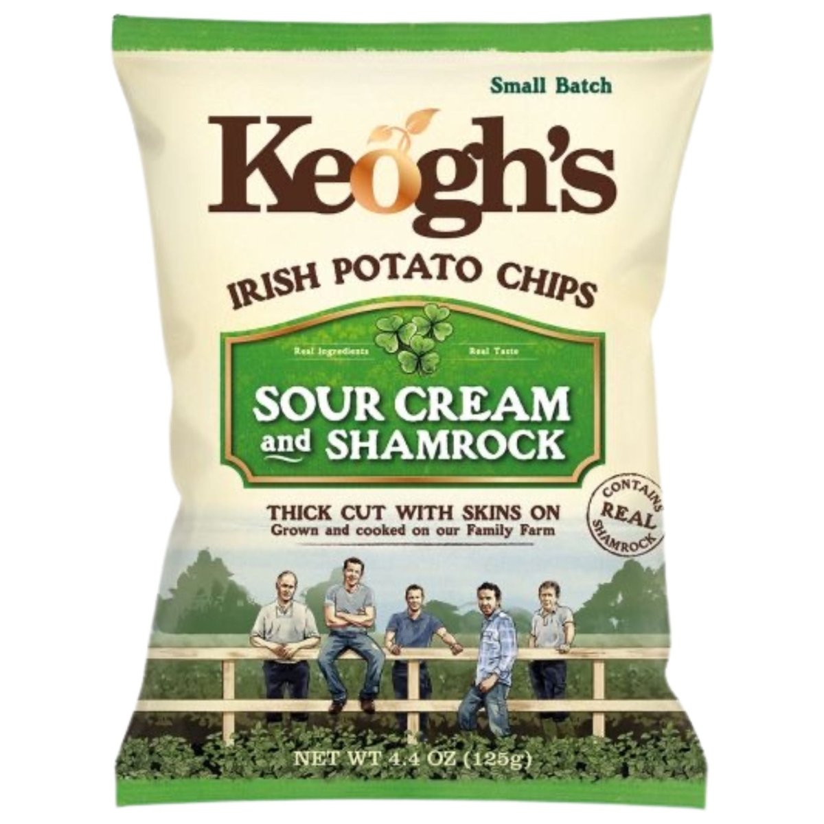 Keogh's Shamrock and Sour Cream Crisps - 125g - The Celtic Gift Store - Food