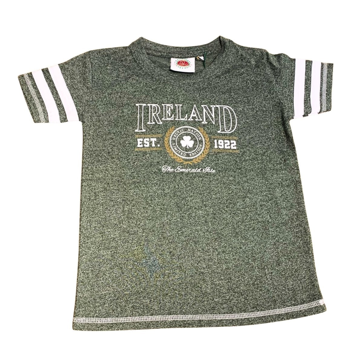 Kids Green Ireland Collegiate T-Shirt - The Celtic Gift Store - Kids