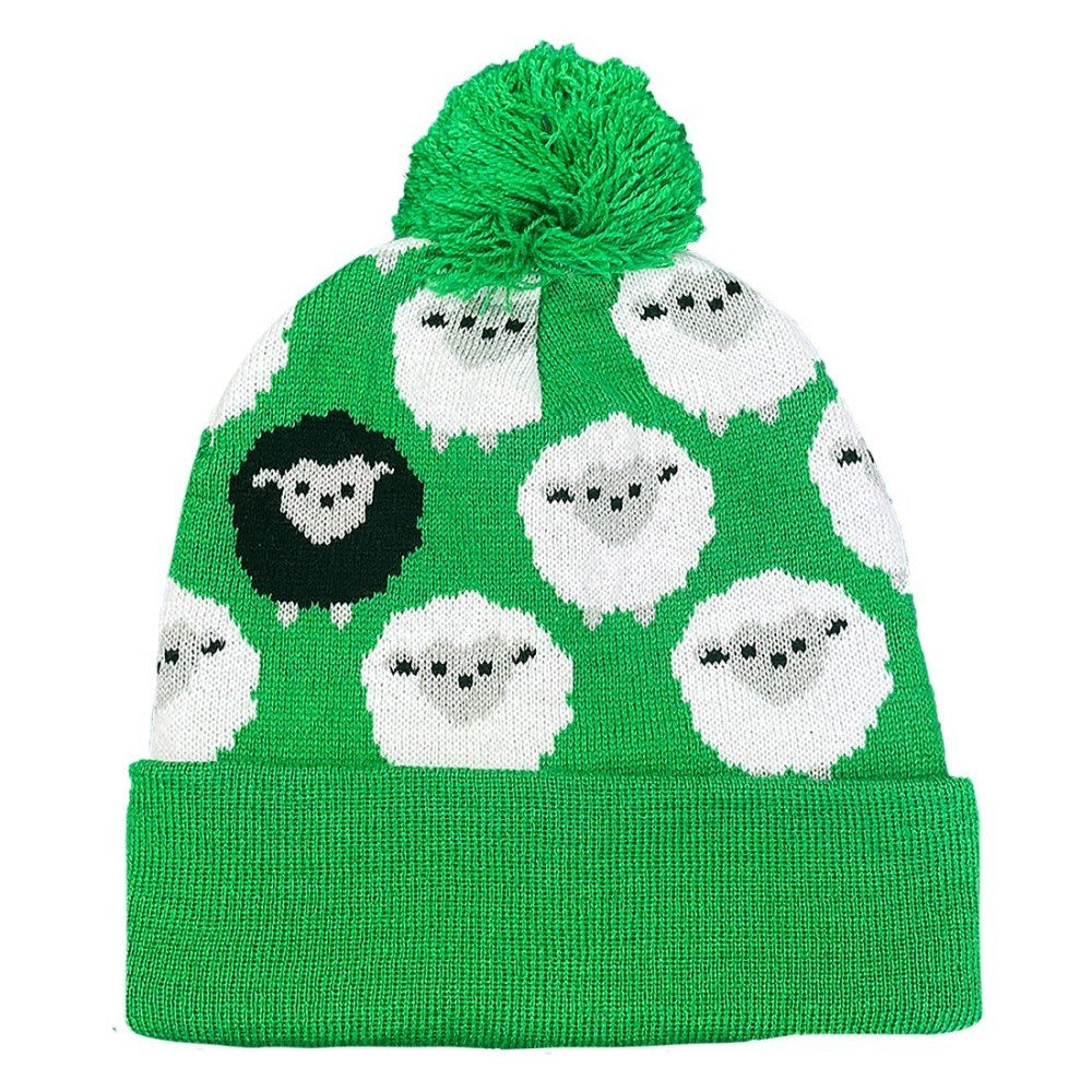 Kids Sheep Bobble Hat - Green - The Celtic Gift Store - Hats