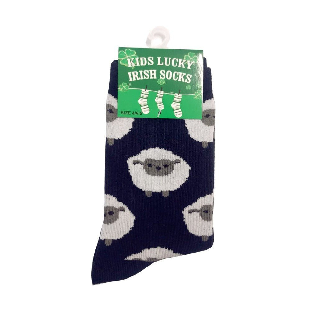 Kids Sheep Socks - Navy - The Celtic Gift Store - Socks