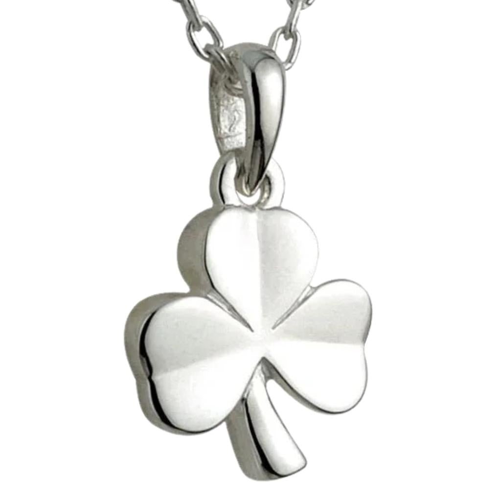 Kid's Sterling Silver Shamrock Necklace