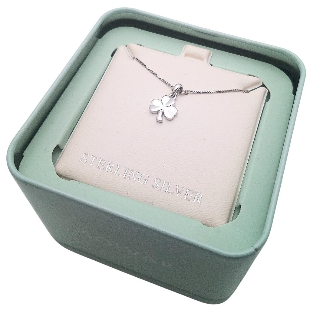 Kid's Sterling Silver Shamrock Necklace
