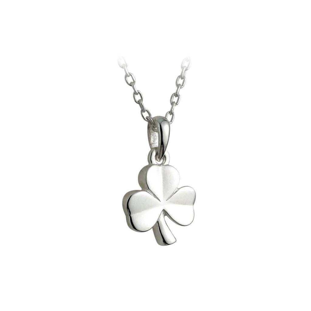 Kid's Sterling Silver Shamrock Necklace