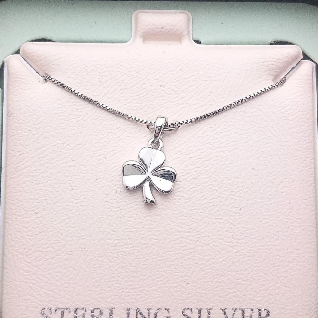 Kid's Sterling Silver Shamrock Necklace